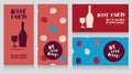 Four posters for wine party